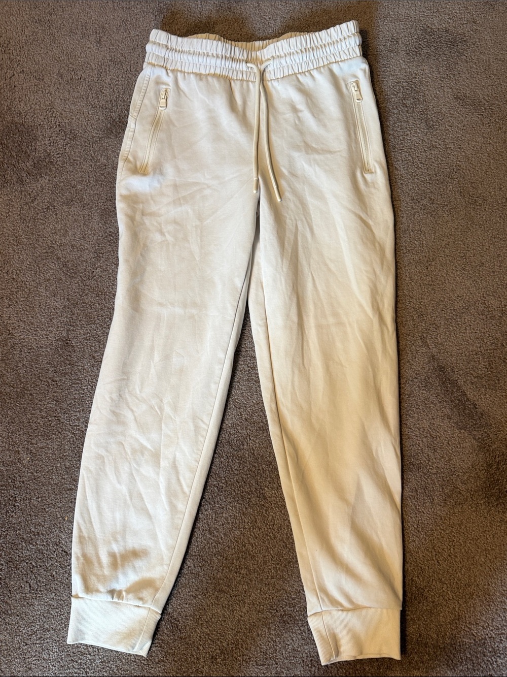 Old Navy Active Women's Cream High Rise Joggers Size Small